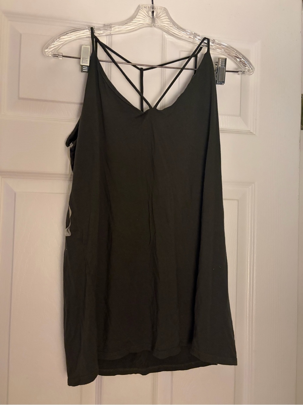 Strappy Olive Green Women's Tank Top